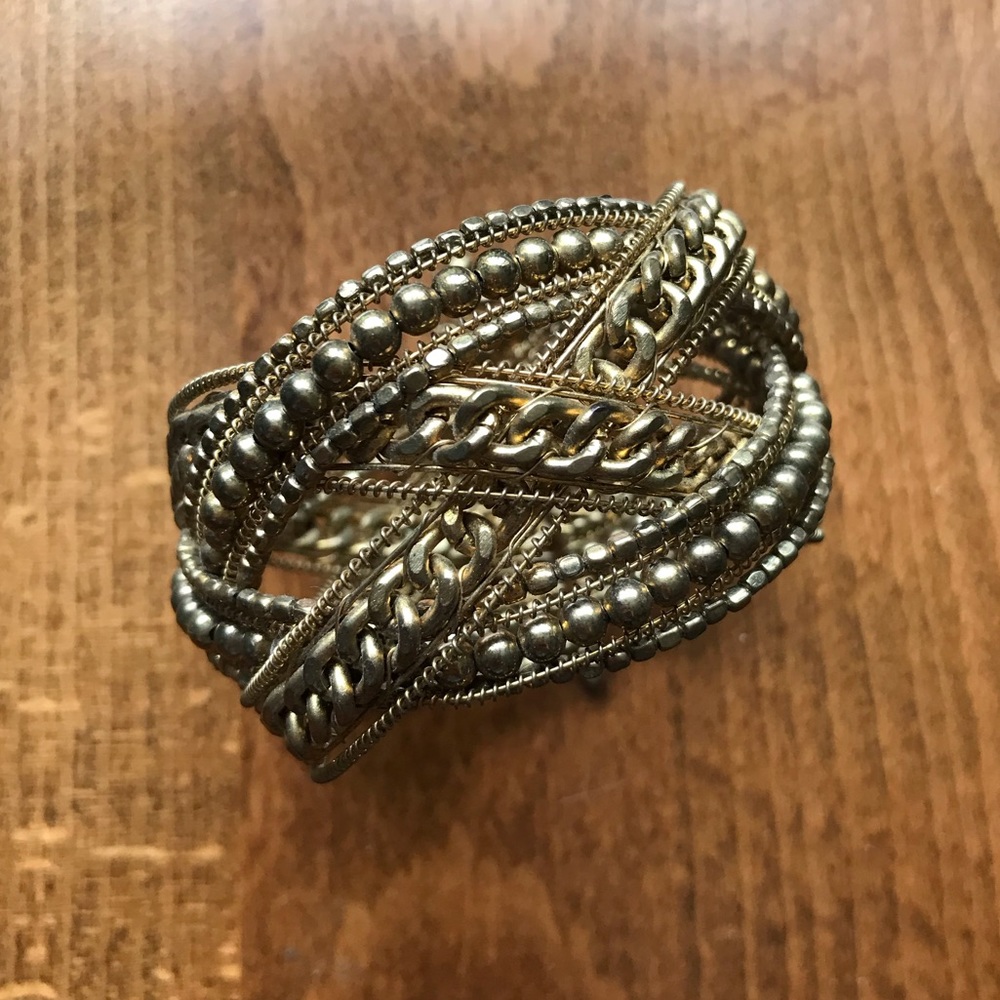 Indian gold cuff bracelet